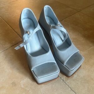 Women's Blue Platform Ocho Toros Shoes